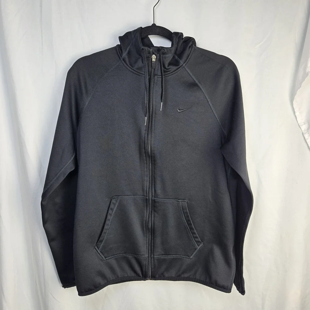 Nike All Time Full Zip Therma Training Hoodie Black 683656-010 Womens Medium